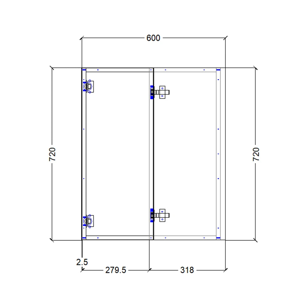 600mm L Corner Wall Cabinet